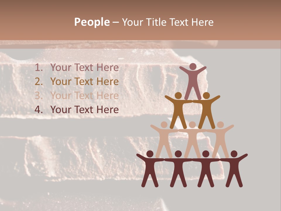 A Piece Of Chocolate Is Stacked On Top Of Each Other PowerPoint Template