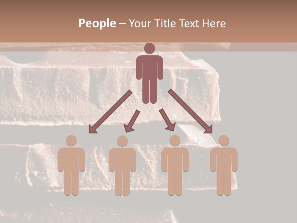 A Piece Of Chocolate Is Stacked On Top Of Each Other PowerPoint Template