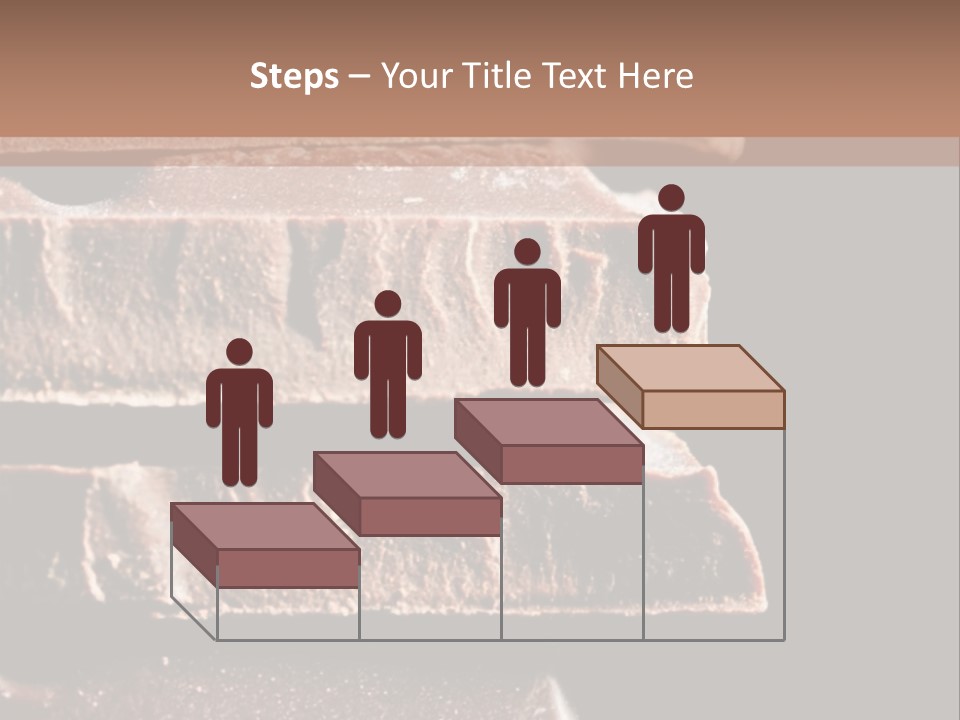 A Piece Of Chocolate Is Stacked On Top Of Each Other PowerPoint Template