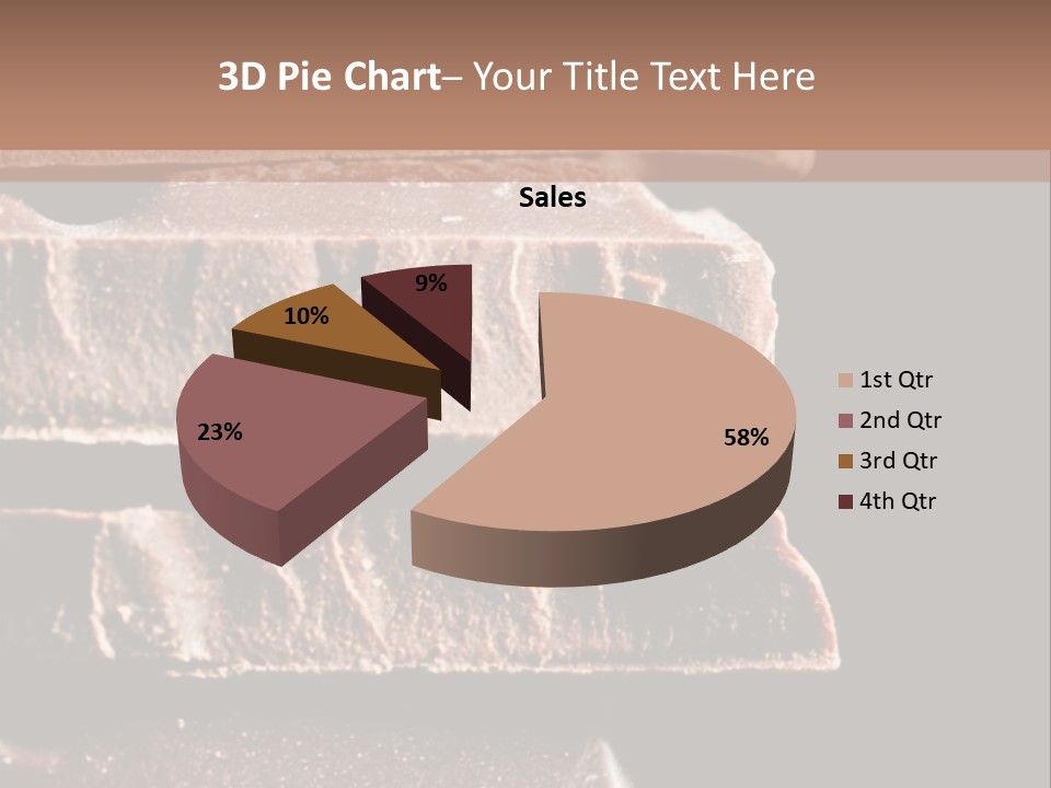 A Piece Of Chocolate Is Stacked On Top Of Each Other PowerPoint Template