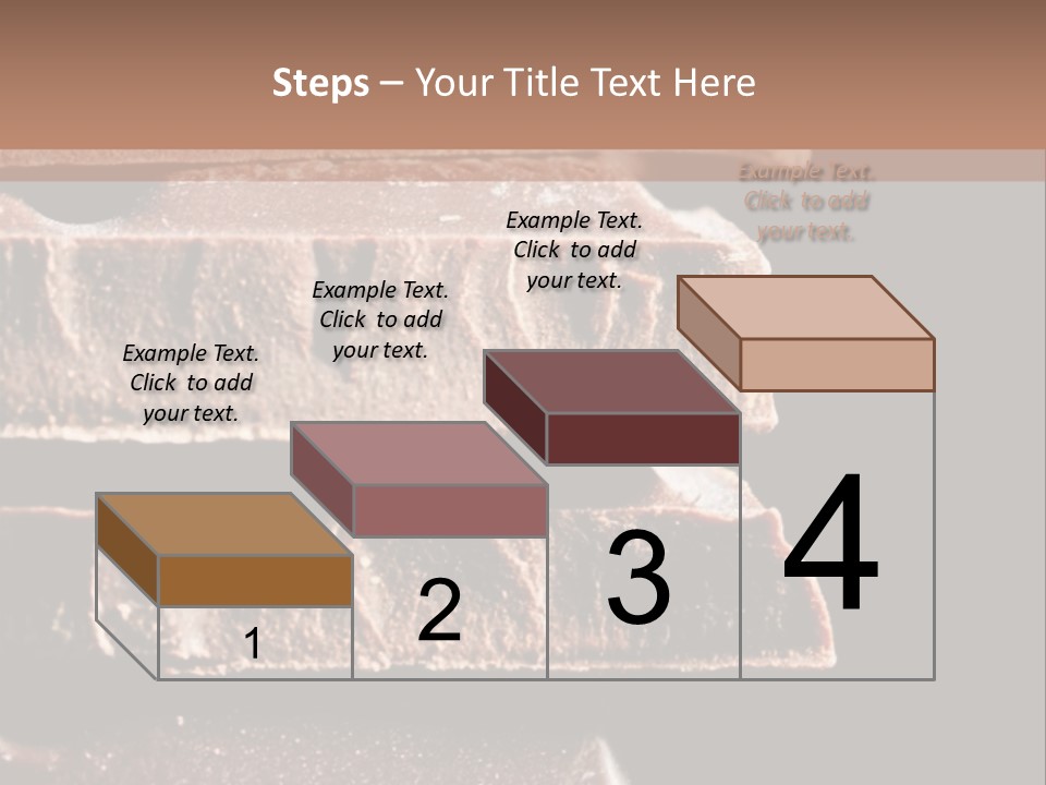 A Piece Of Chocolate Is Stacked On Top Of Each Other PowerPoint Template