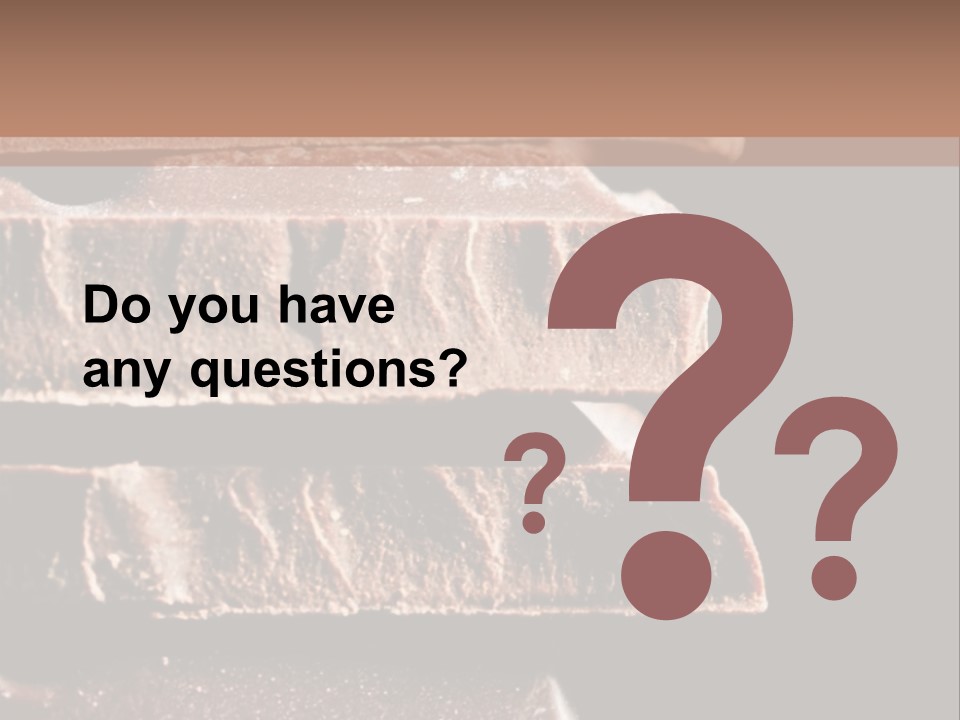 A Piece Of Chocolate Is Stacked On Top Of Each Other PowerPoint Template