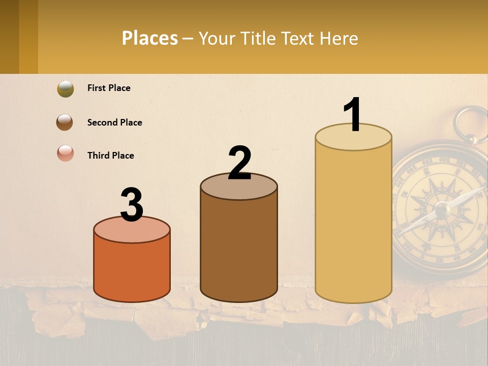 A Compass On Top Of A Piece Of Paper PowerPoint Template