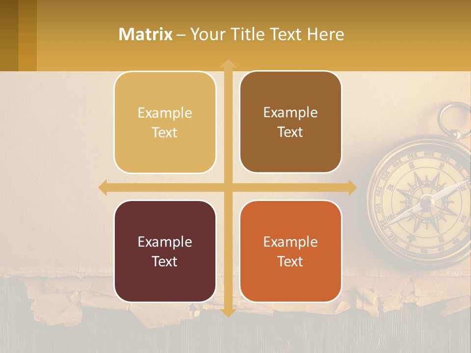 A Compass On Top Of A Piece Of Paper PowerPoint Template