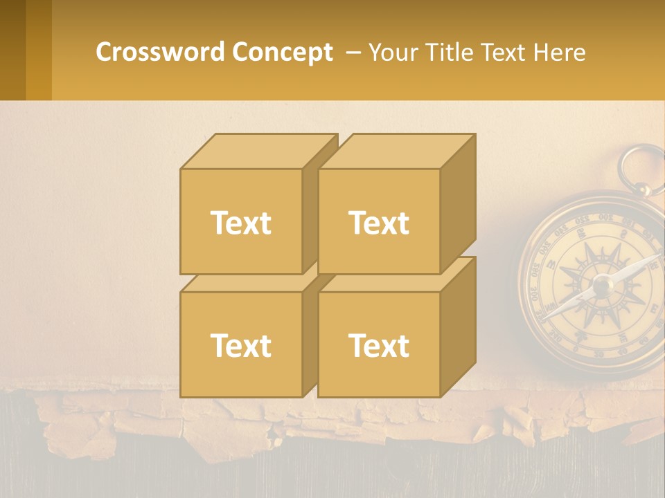 A Compass On Top Of A Piece Of Paper PowerPoint Template