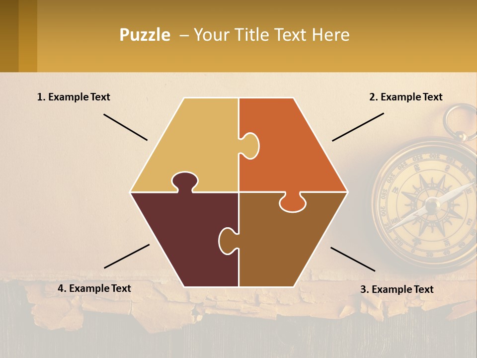 A Compass On Top Of A Piece Of Paper PowerPoint Template