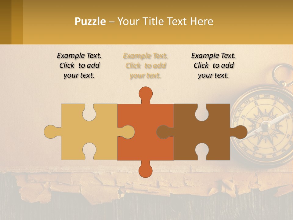 A Compass On Top Of A Piece Of Paper PowerPoint Template