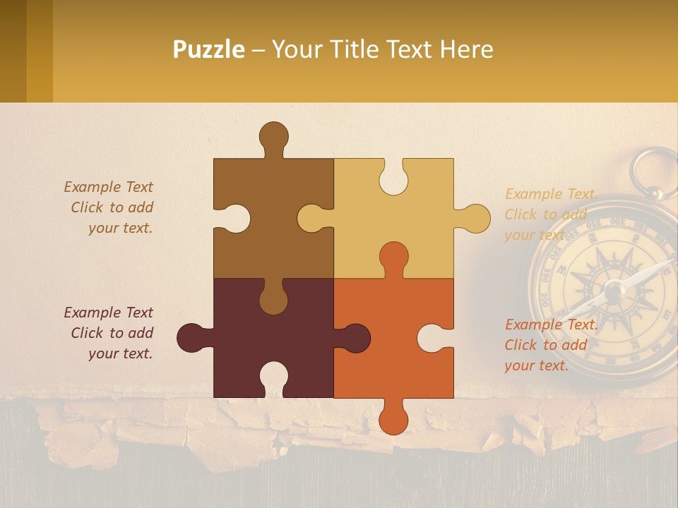 A Compass On Top Of A Piece Of Paper PowerPoint Template