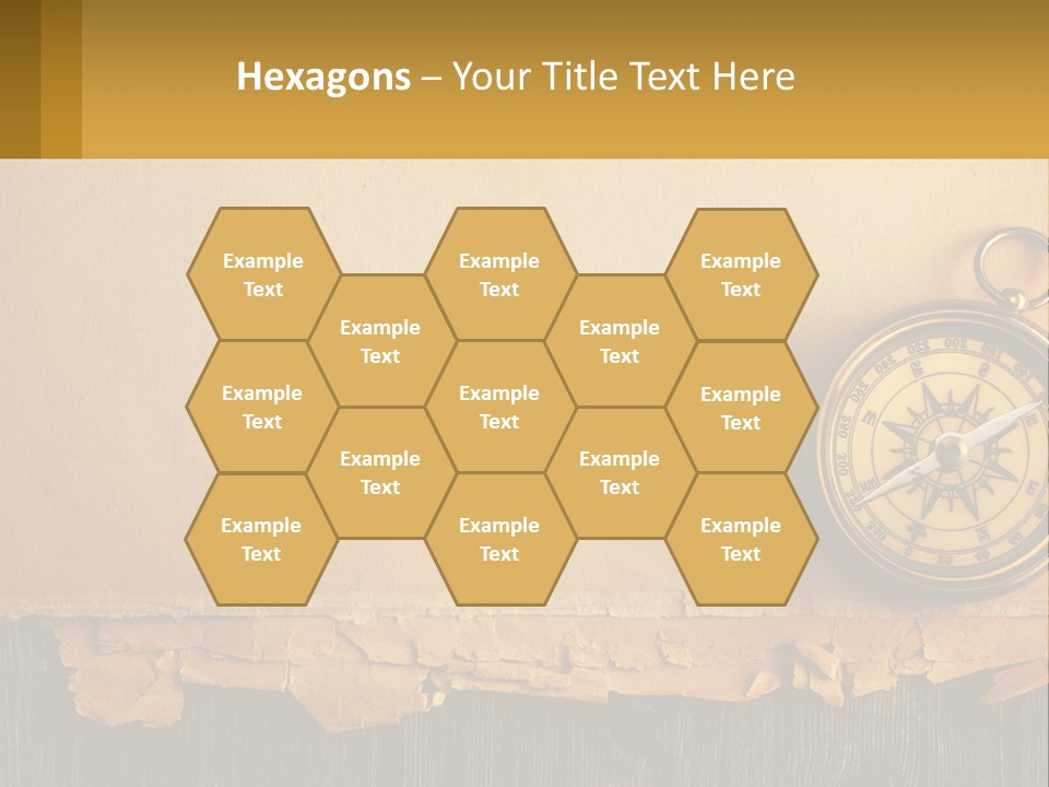 A Compass On Top Of A Piece Of Paper PowerPoint Template