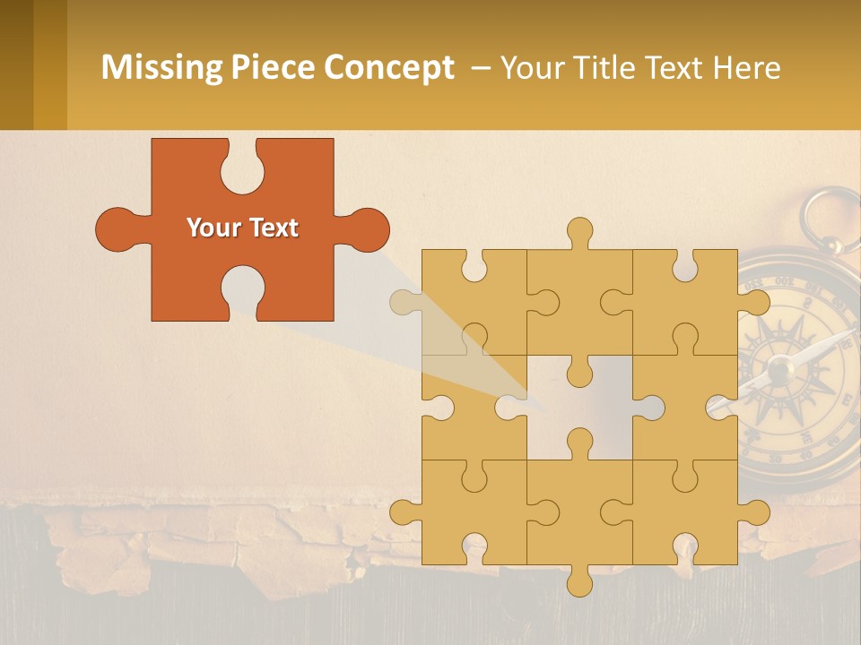 A Compass On Top Of A Piece Of Paper PowerPoint Template