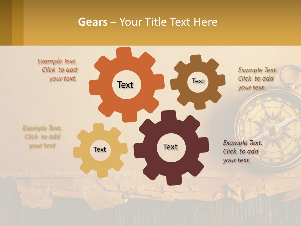 A Compass On Top Of A Piece Of Paper PowerPoint Template