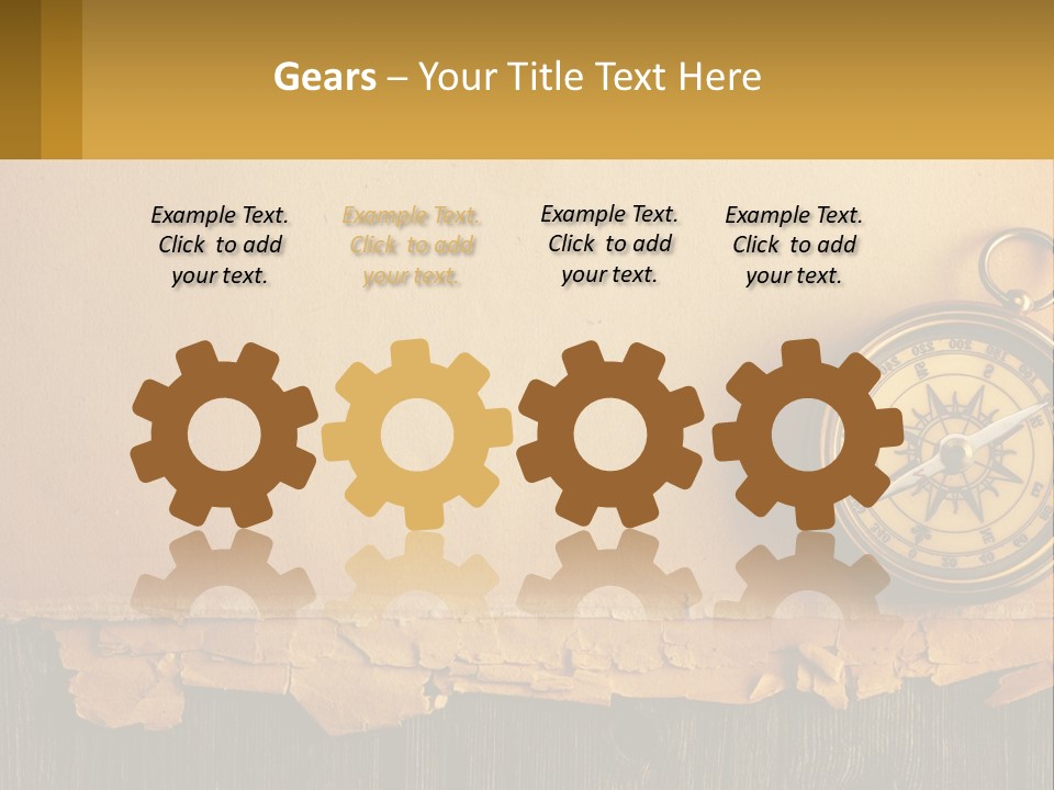 A Compass On Top Of A Piece Of Paper PowerPoint Template