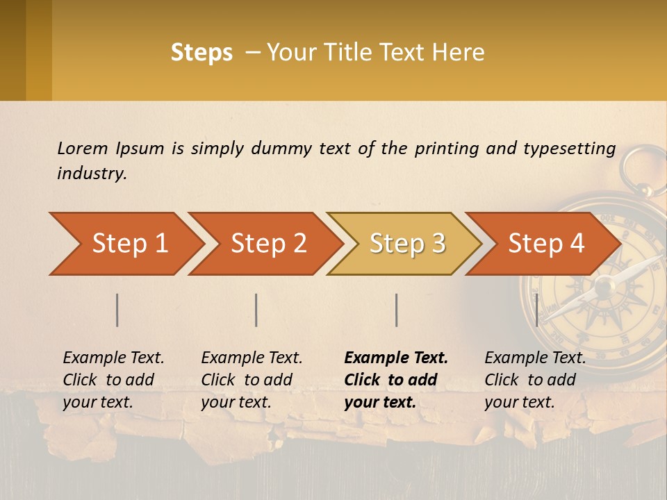 A Compass On Top Of A Piece Of Paper PowerPoint Template