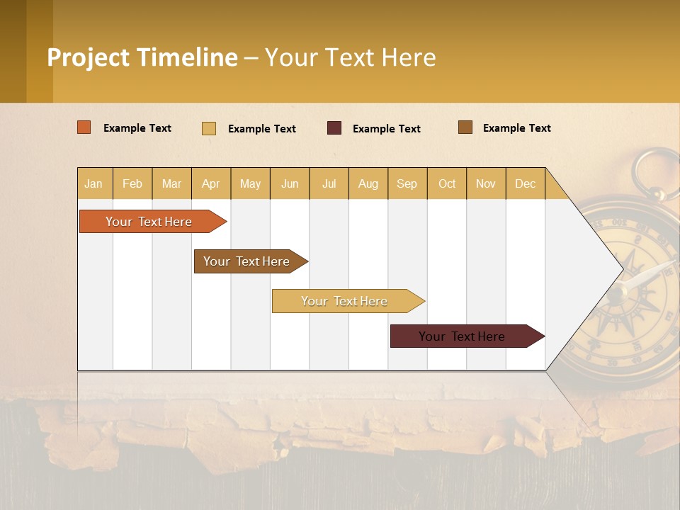 A Compass On Top Of A Piece Of Paper PowerPoint Template