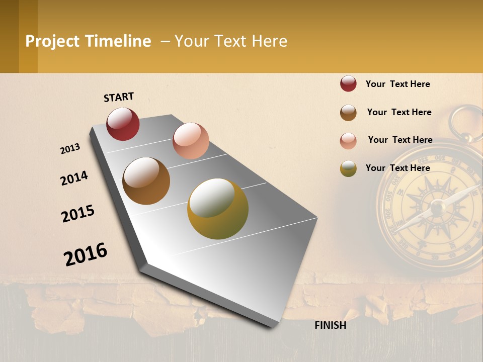 A Compass On Top Of A Piece Of Paper PowerPoint Template
