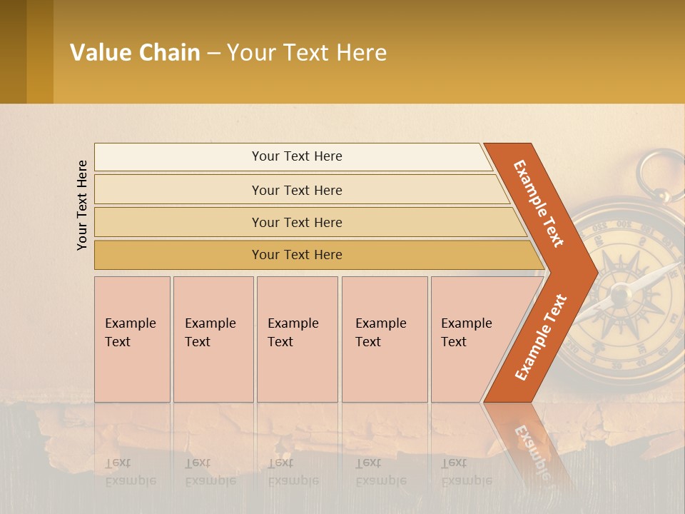 A Compass On Top Of A Piece Of Paper PowerPoint Template