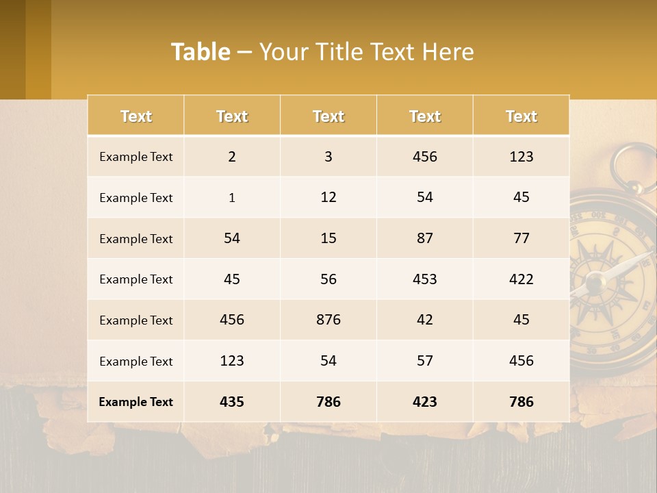 A Compass On Top Of A Piece Of Paper PowerPoint Template