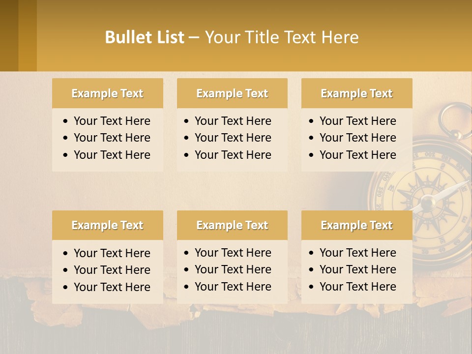 A Compass On Top Of A Piece Of Paper PowerPoint Template