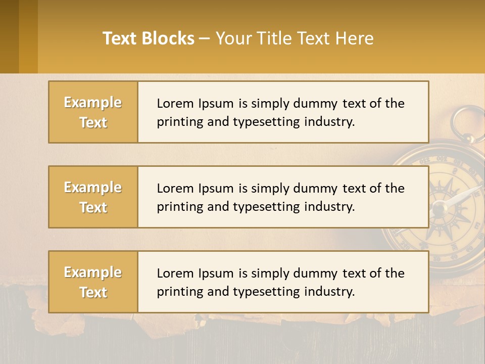 A Compass On Top Of A Piece Of Paper PowerPoint Template