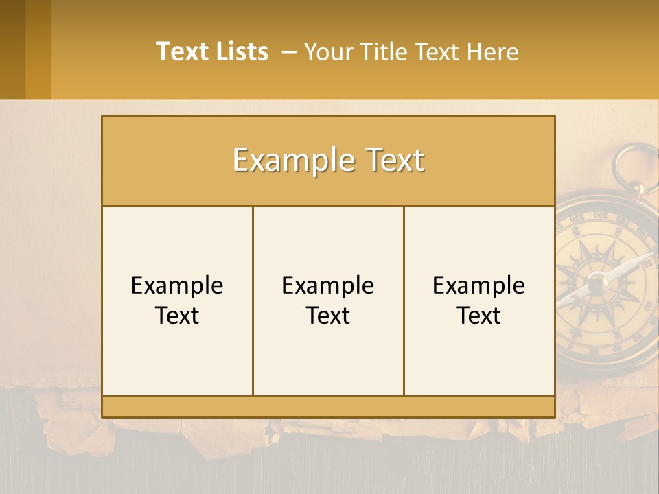 A Compass On Top Of A Piece Of Paper PowerPoint Template