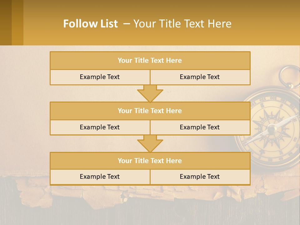 A Compass On Top Of A Piece Of Paper PowerPoint Template