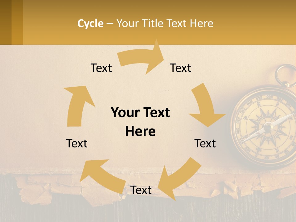 A Compass On Top Of A Piece Of Paper PowerPoint Template