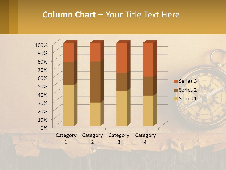 A Compass On Top Of A Piece Of Paper PowerPoint Template