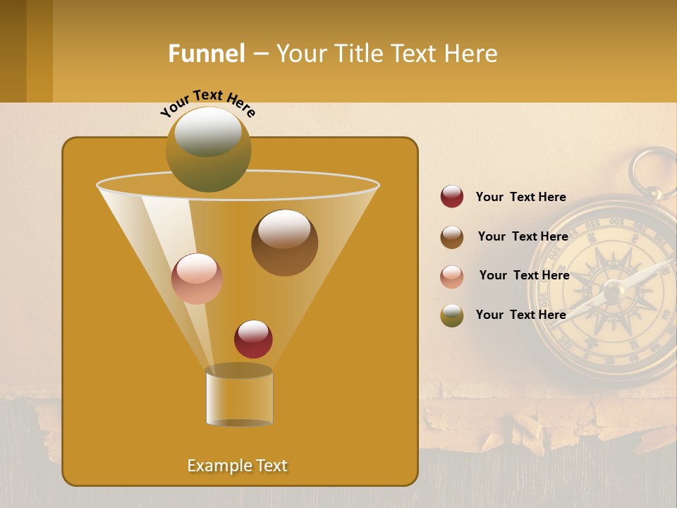 A Compass On Top Of A Piece Of Paper PowerPoint Template