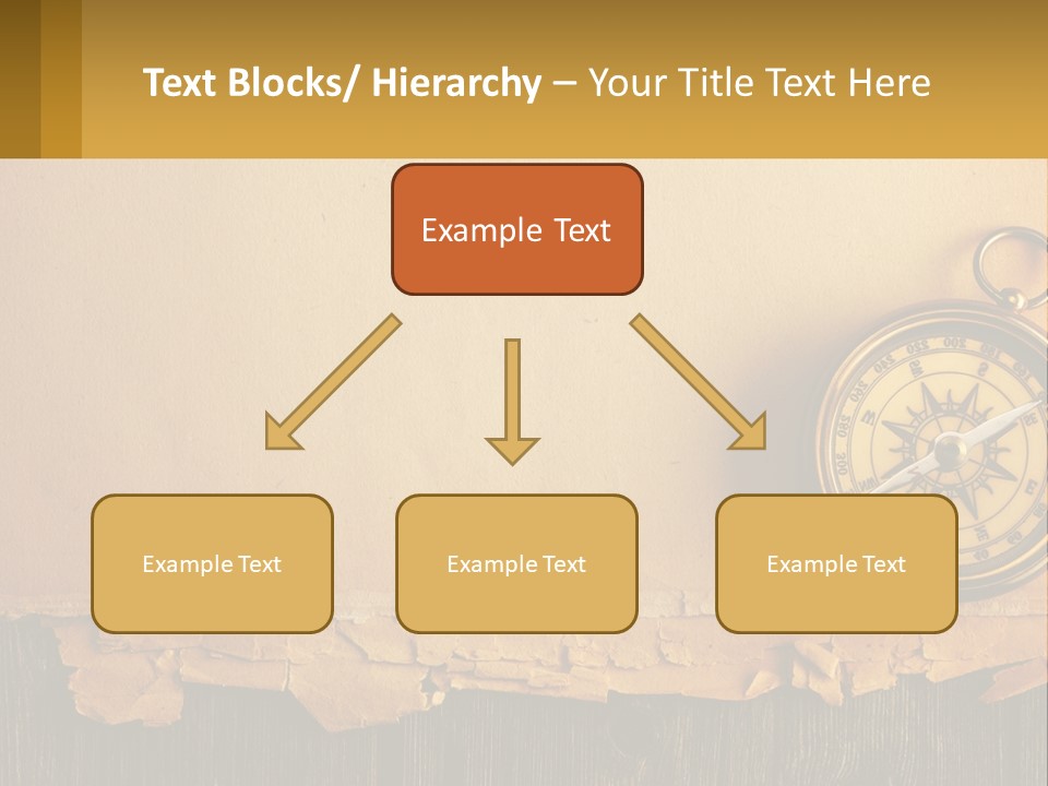 A Compass On Top Of A Piece Of Paper PowerPoint Template