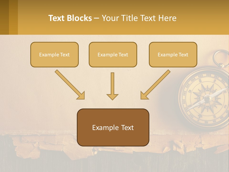 A Compass On Top Of A Piece Of Paper PowerPoint Template
