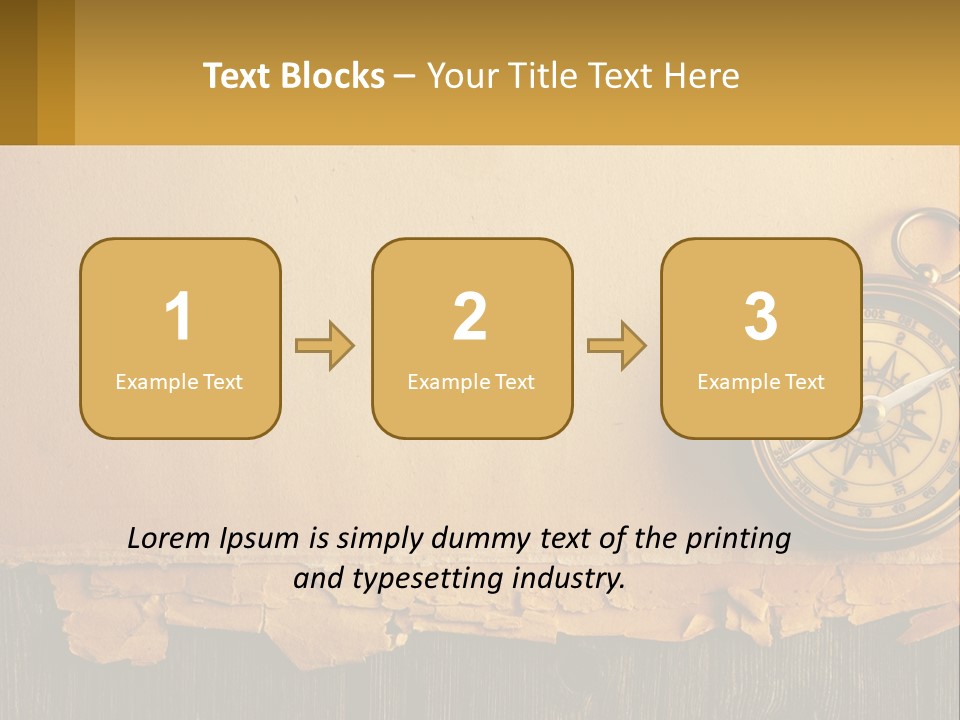 A Compass On Top Of A Piece Of Paper PowerPoint Template