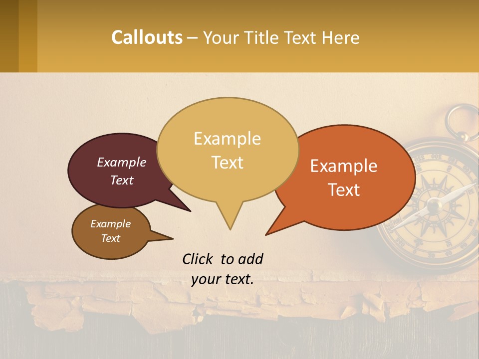 A Compass On Top Of A Piece Of Paper PowerPoint Template