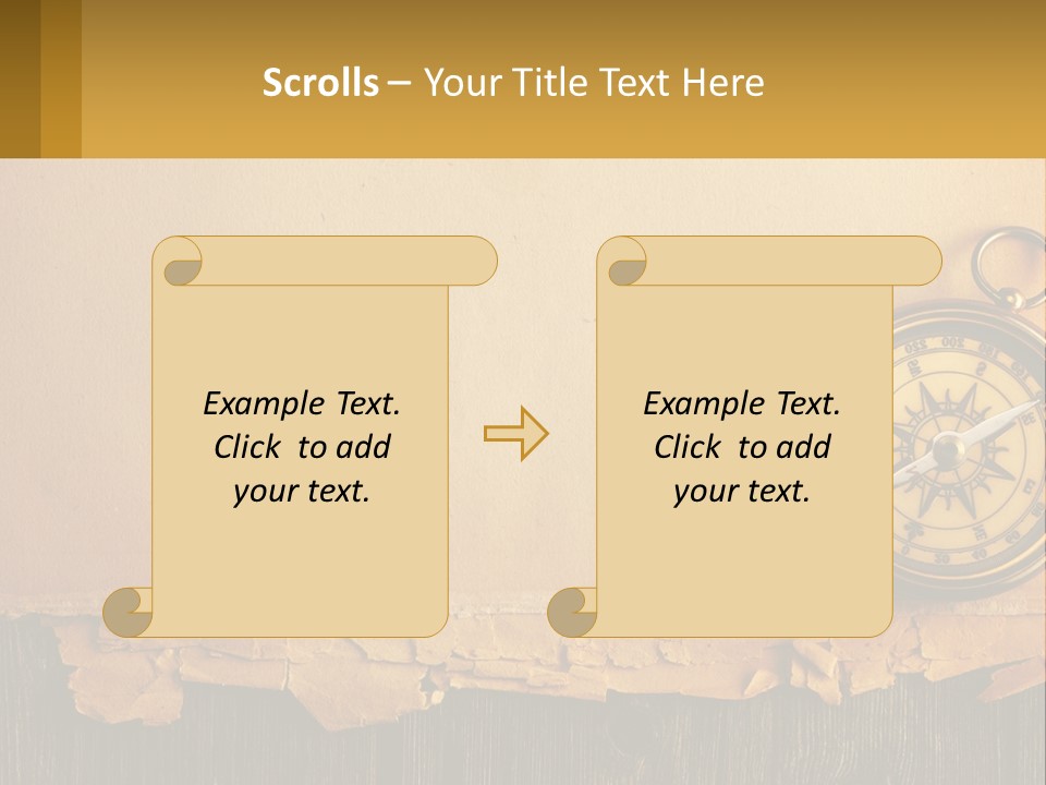 A Compass On Top Of A Piece Of Paper PowerPoint Template