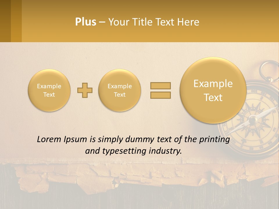 A Compass On Top Of A Piece Of Paper PowerPoint Template
