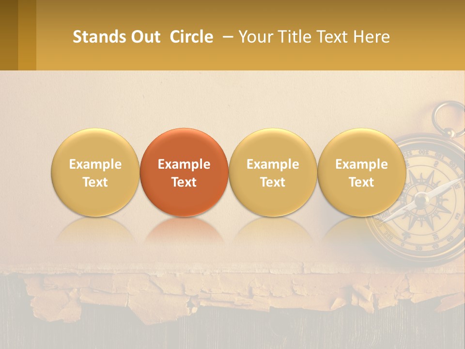 A Compass On Top Of A Piece Of Paper PowerPoint Template