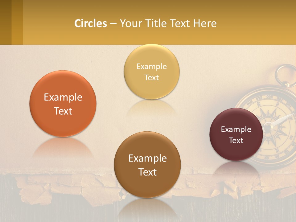 A Compass On Top Of A Piece Of Paper PowerPoint Template