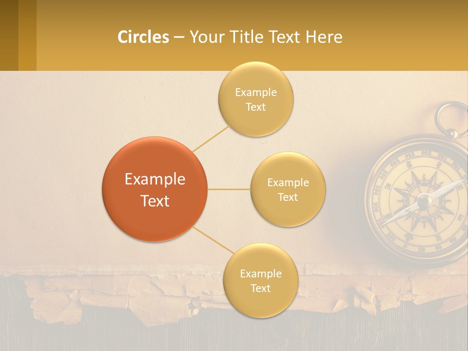 A Compass On Top Of A Piece Of Paper PowerPoint Template