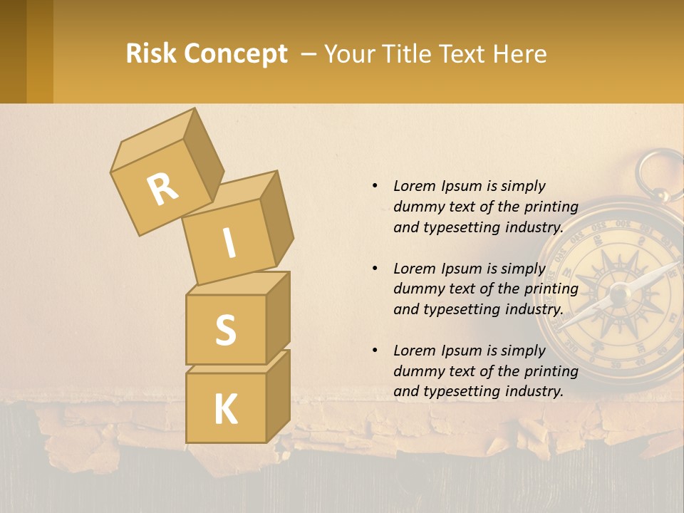 A Compass On Top Of A Piece Of Paper PowerPoint Template