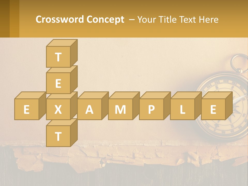 A Compass On Top Of A Piece Of Paper PowerPoint Template