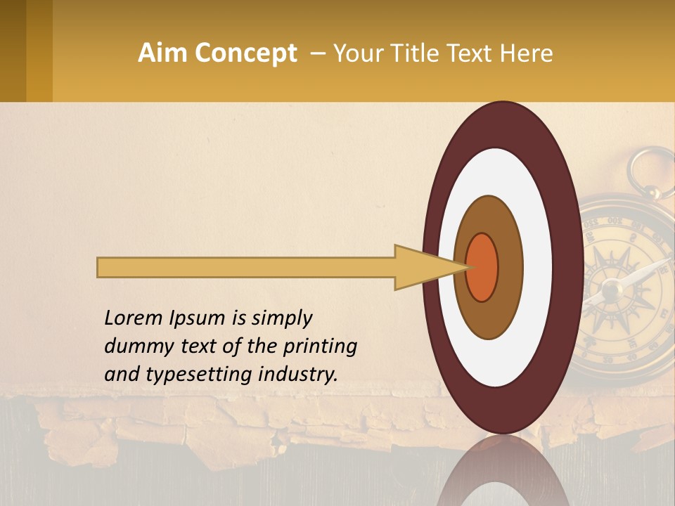 A Compass On Top Of A Piece Of Paper PowerPoint Template