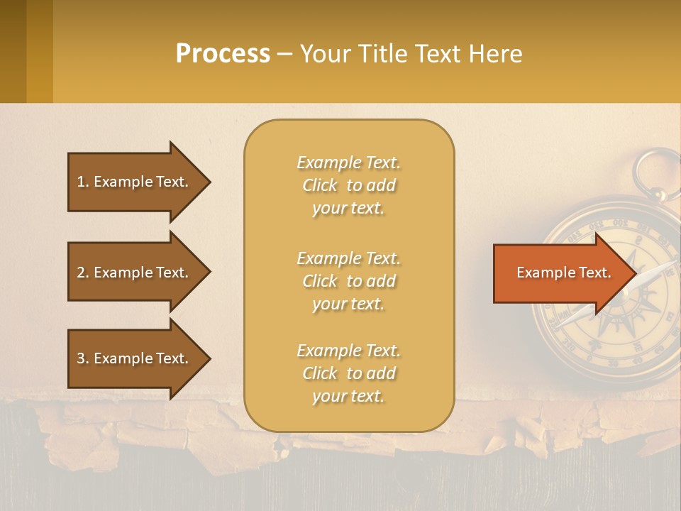 A Compass On Top Of A Piece Of Paper PowerPoint Template