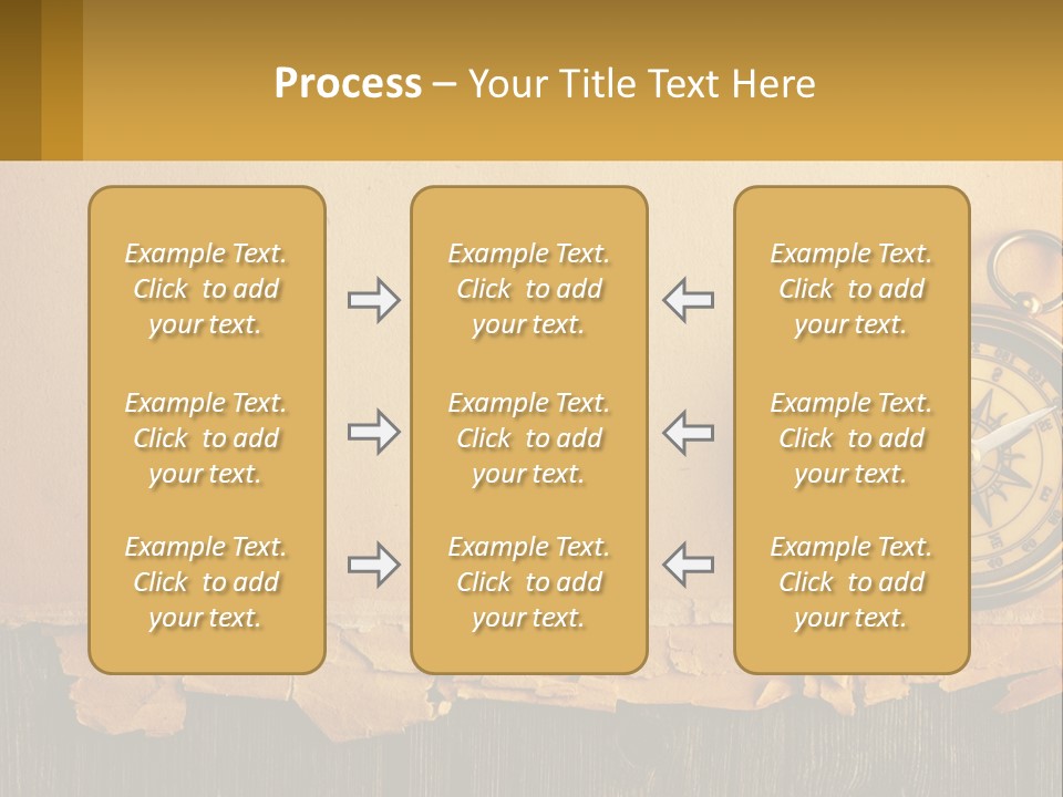A Compass On Top Of A Piece Of Paper PowerPoint Template
