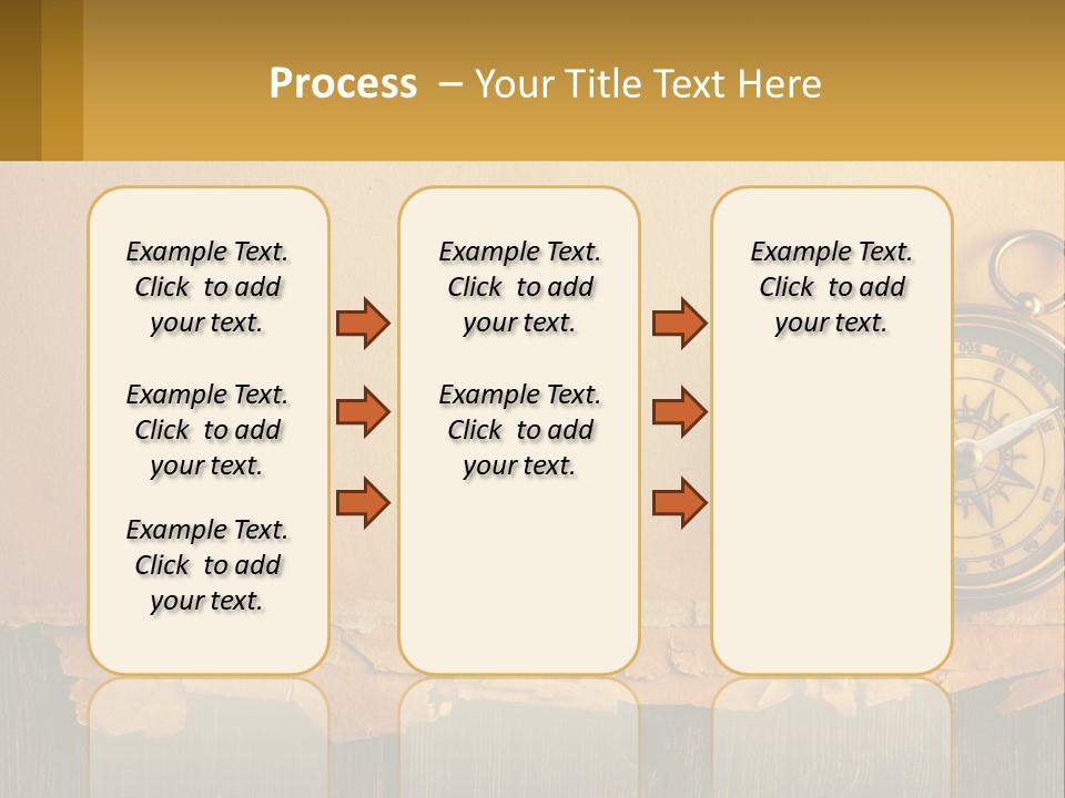 A Compass On Top Of A Piece Of Paper PowerPoint Template