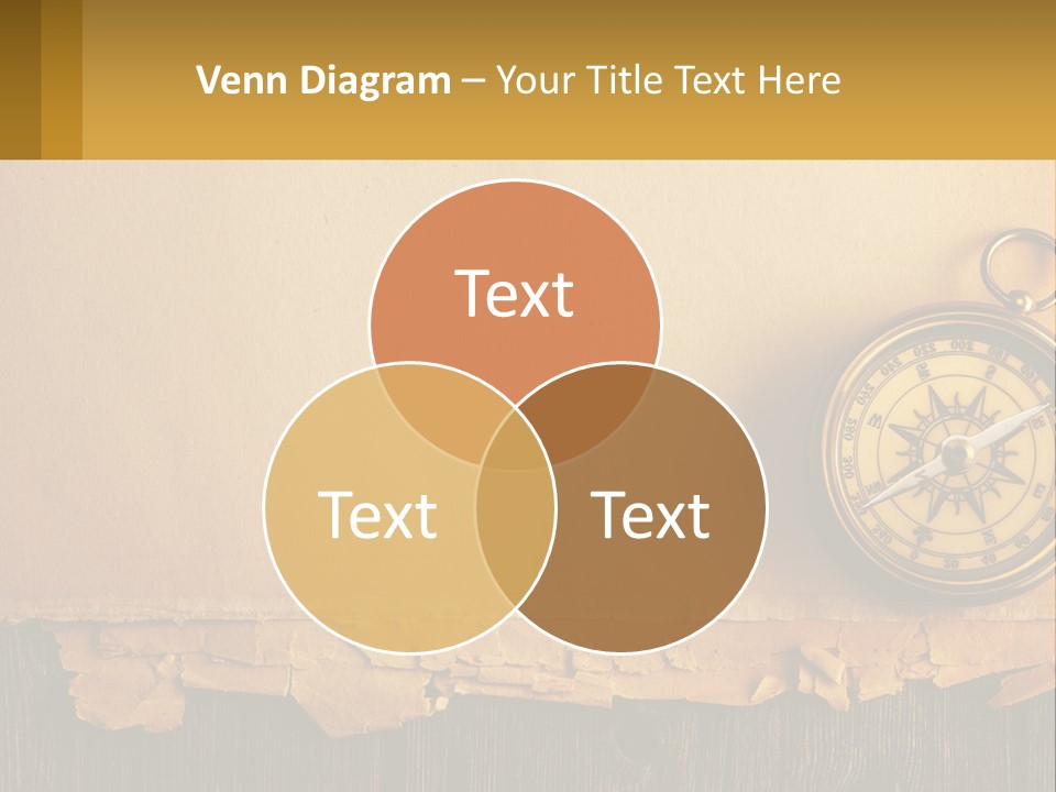 A Compass On Top Of A Piece Of Paper PowerPoint Template