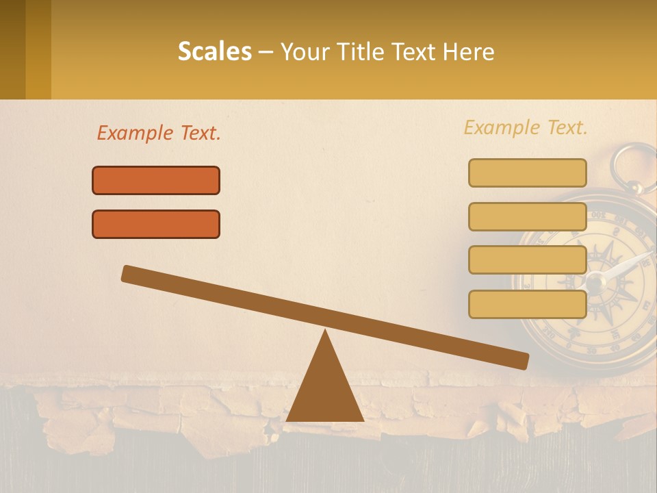 A Compass On Top Of A Piece Of Paper PowerPoint Template