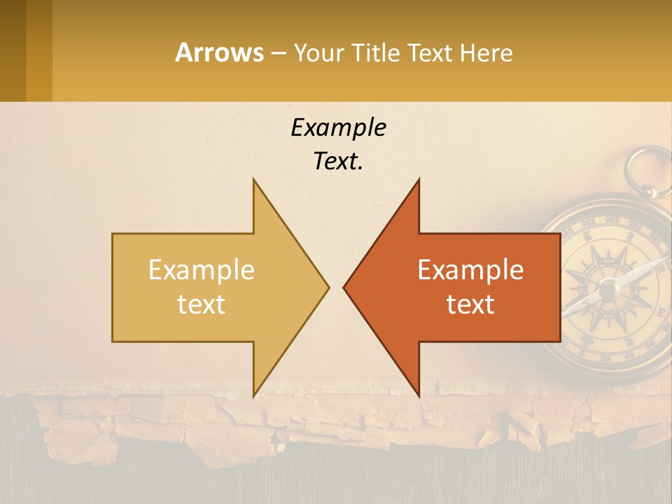A Compass On Top Of A Piece Of Paper PowerPoint Template