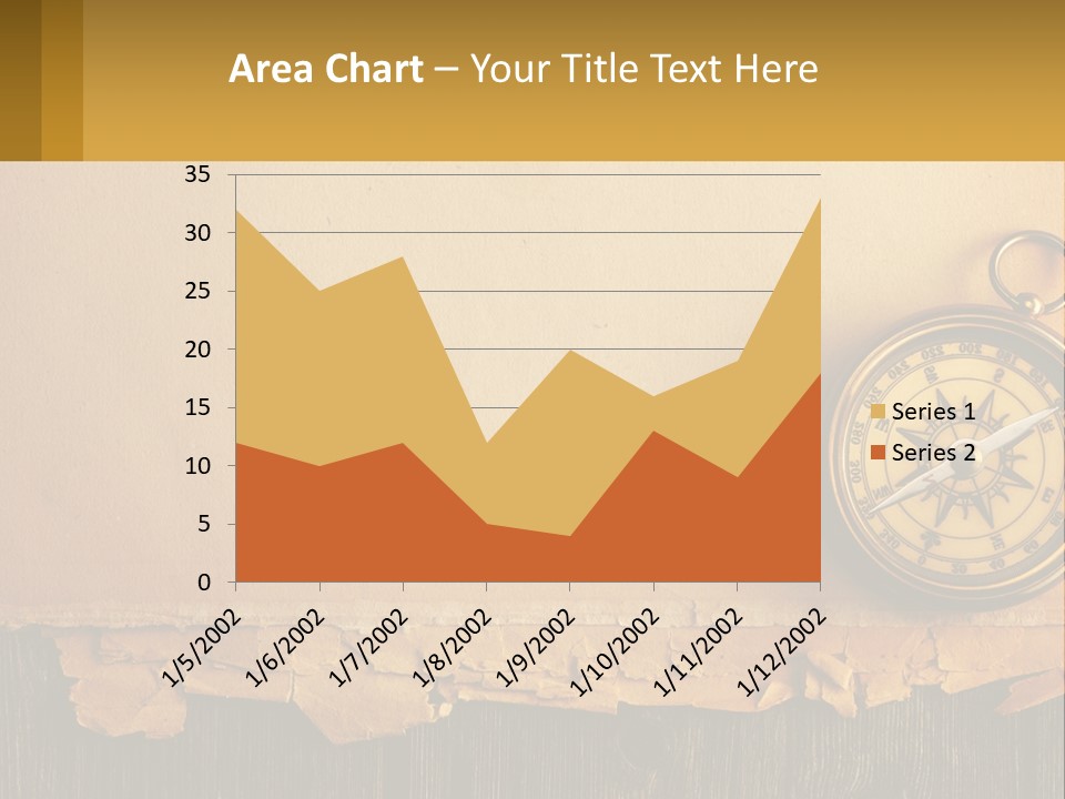 A Compass On Top Of A Piece Of Paper PowerPoint Template