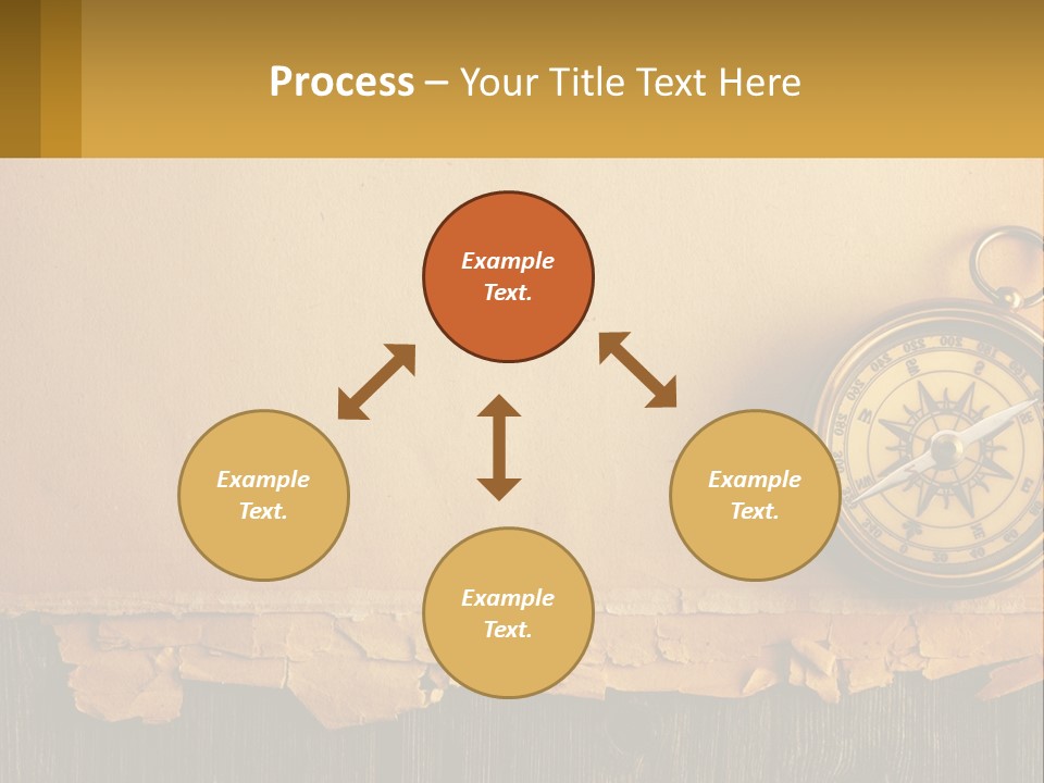 A Compass On Top Of A Piece Of Paper PowerPoint Template