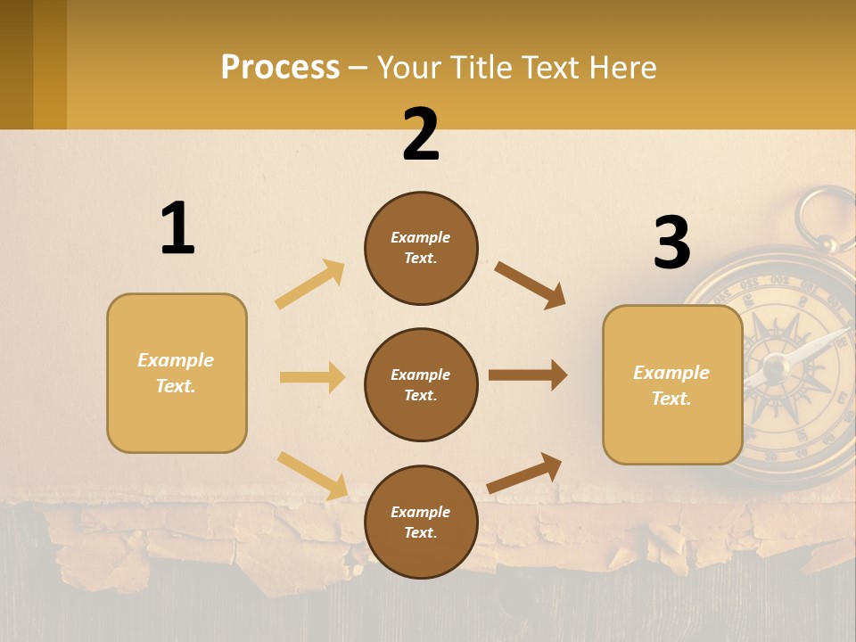 A Compass On Top Of A Piece Of Paper PowerPoint Template