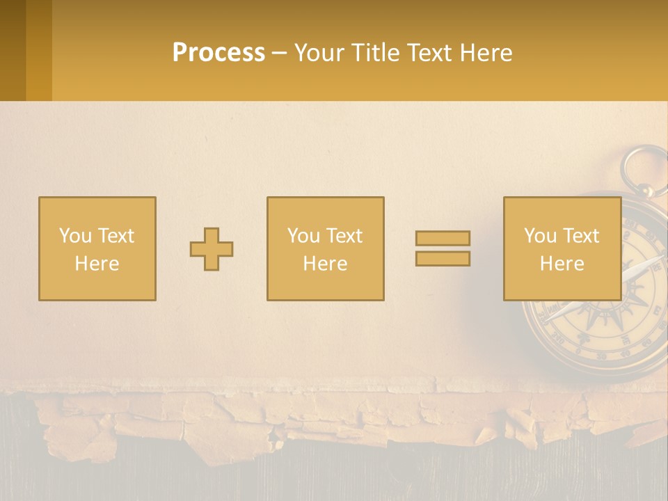 A Compass On Top Of A Piece Of Paper PowerPoint Template
